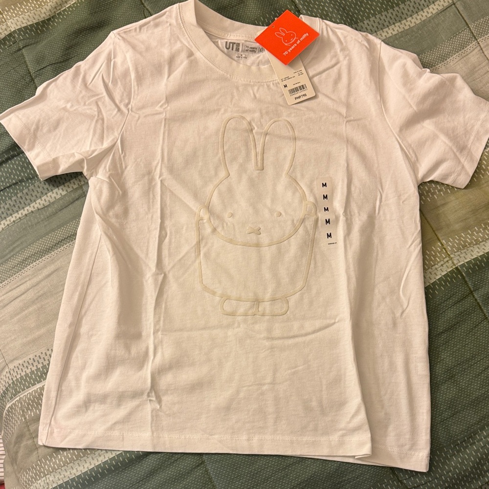 White Miffy Women’s Uniqlo Shirt with Bunny Design